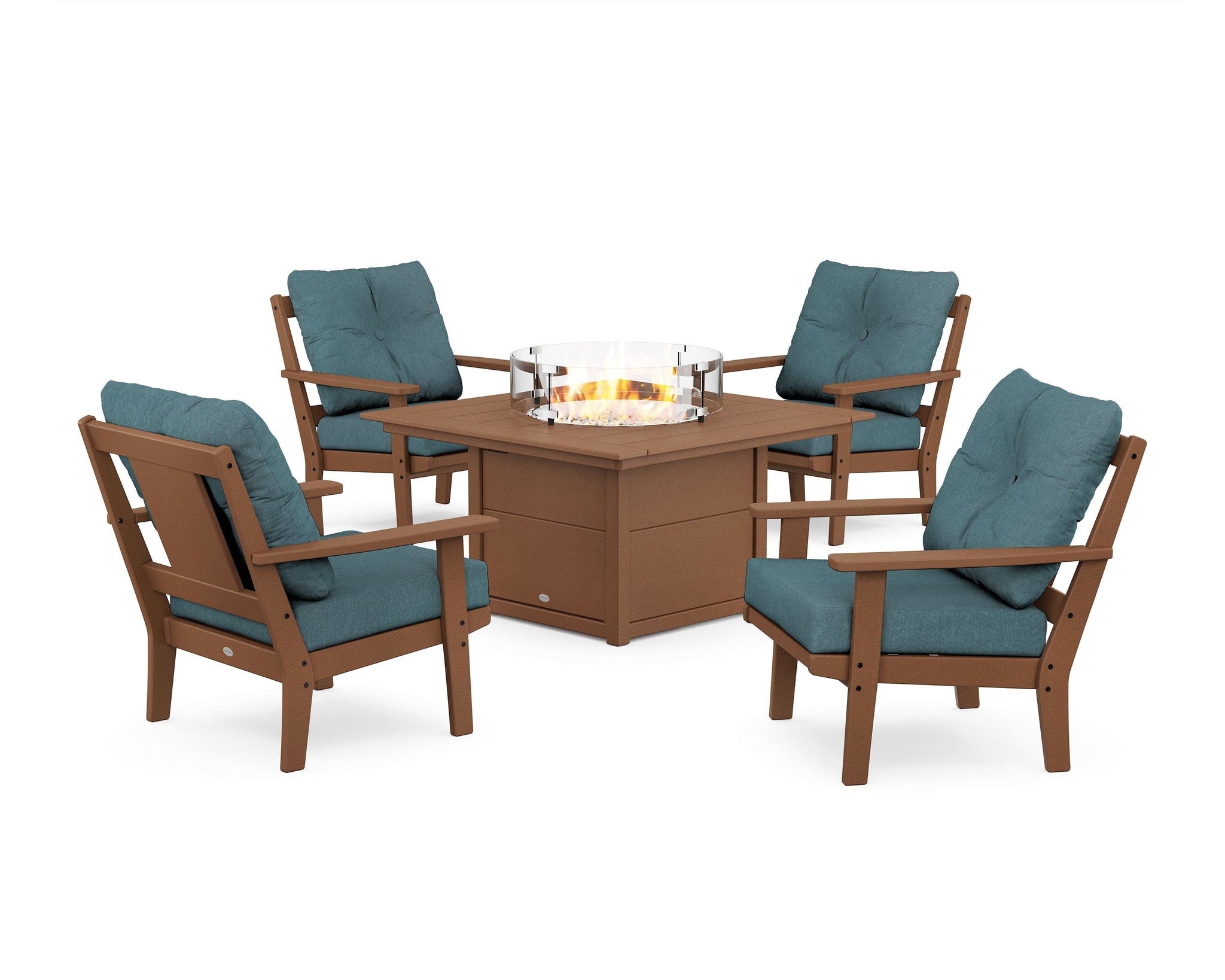 Prairie 5-Piece Deep Seating Set with Fire Pit Table