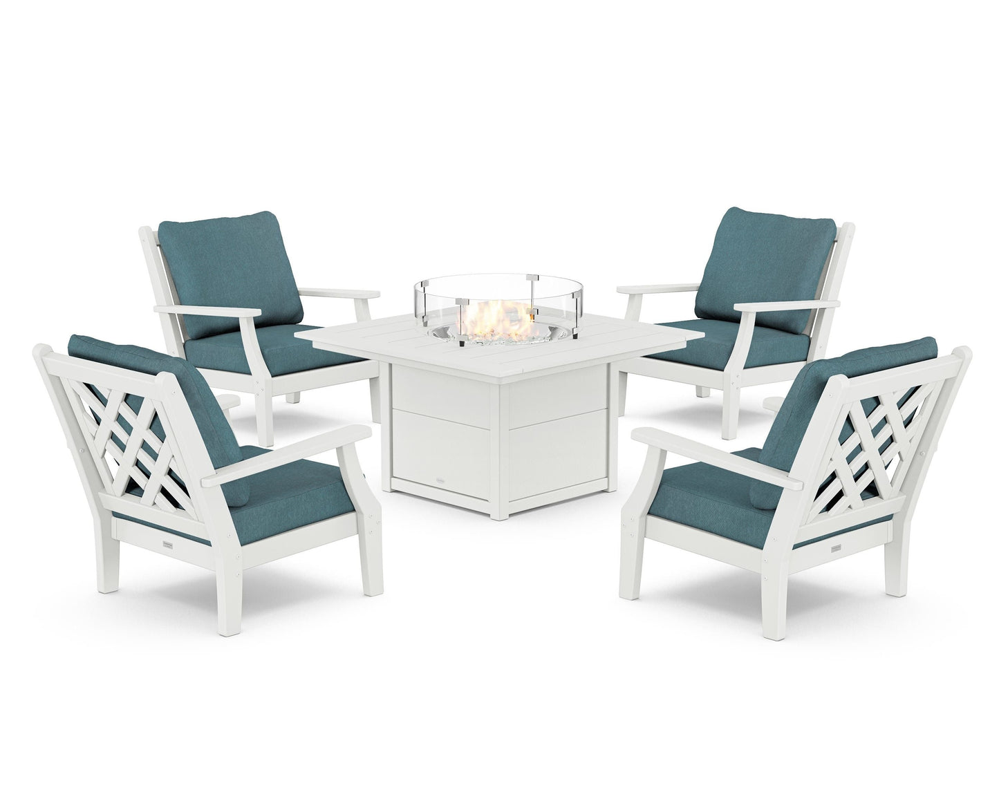 Wovendale 5-Piece Deep Seating Set with Fire Pit Table