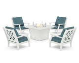Wovendale 5-Piece Deep Seating Set with Fire Pit Table