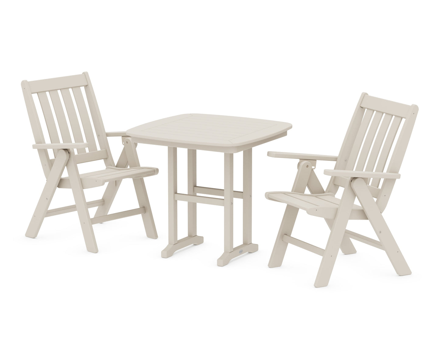 Vineyard Folding Chair 3-Piece Dining Set