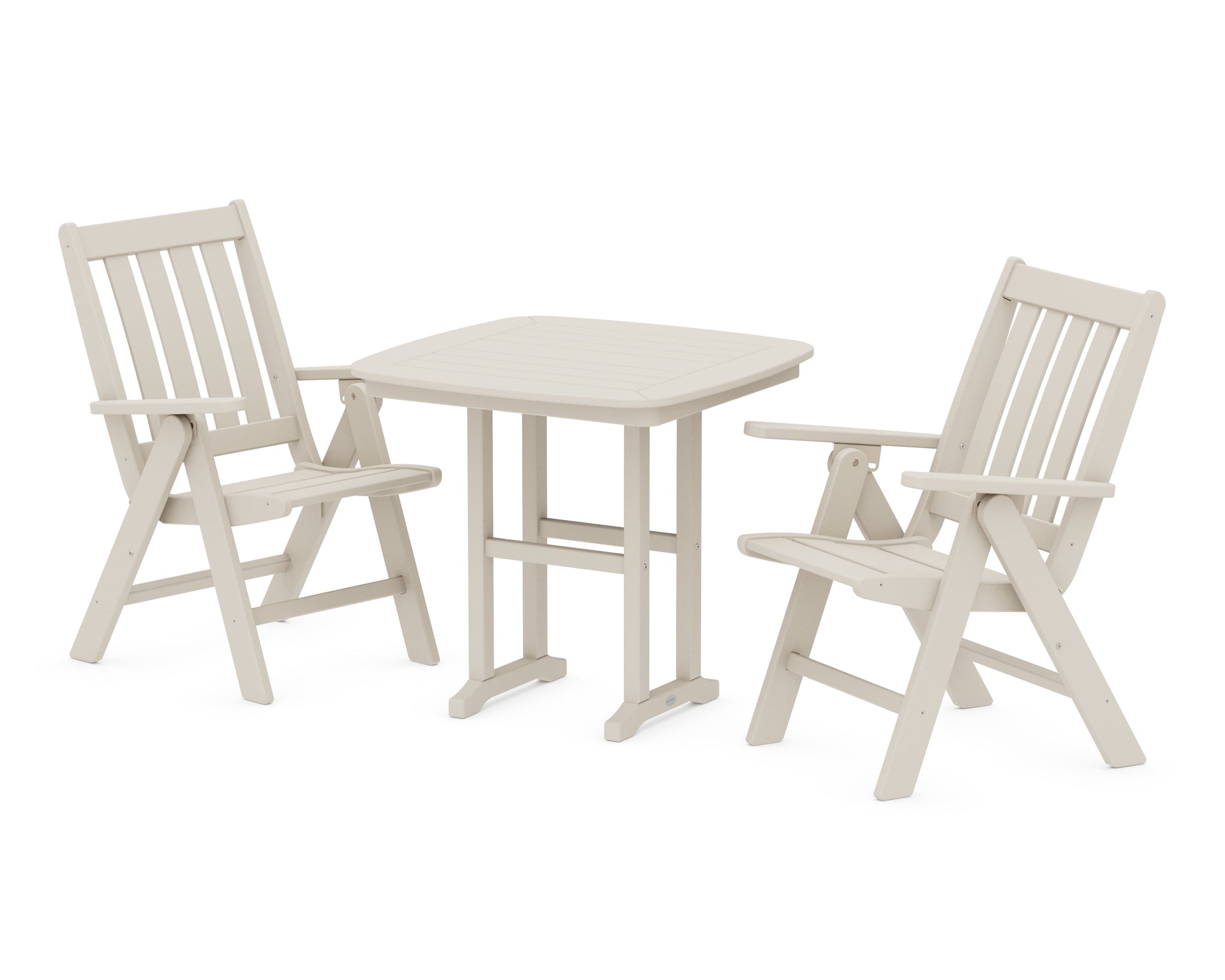 Vineyard Folding Chair 3-Piece Dining Set