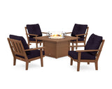 Oxford 5-Piece Deep Seating Set with Fire Pit Table