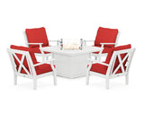 Braxton 5-Piece Deep Seating Conversation Set with Fire Pit Table