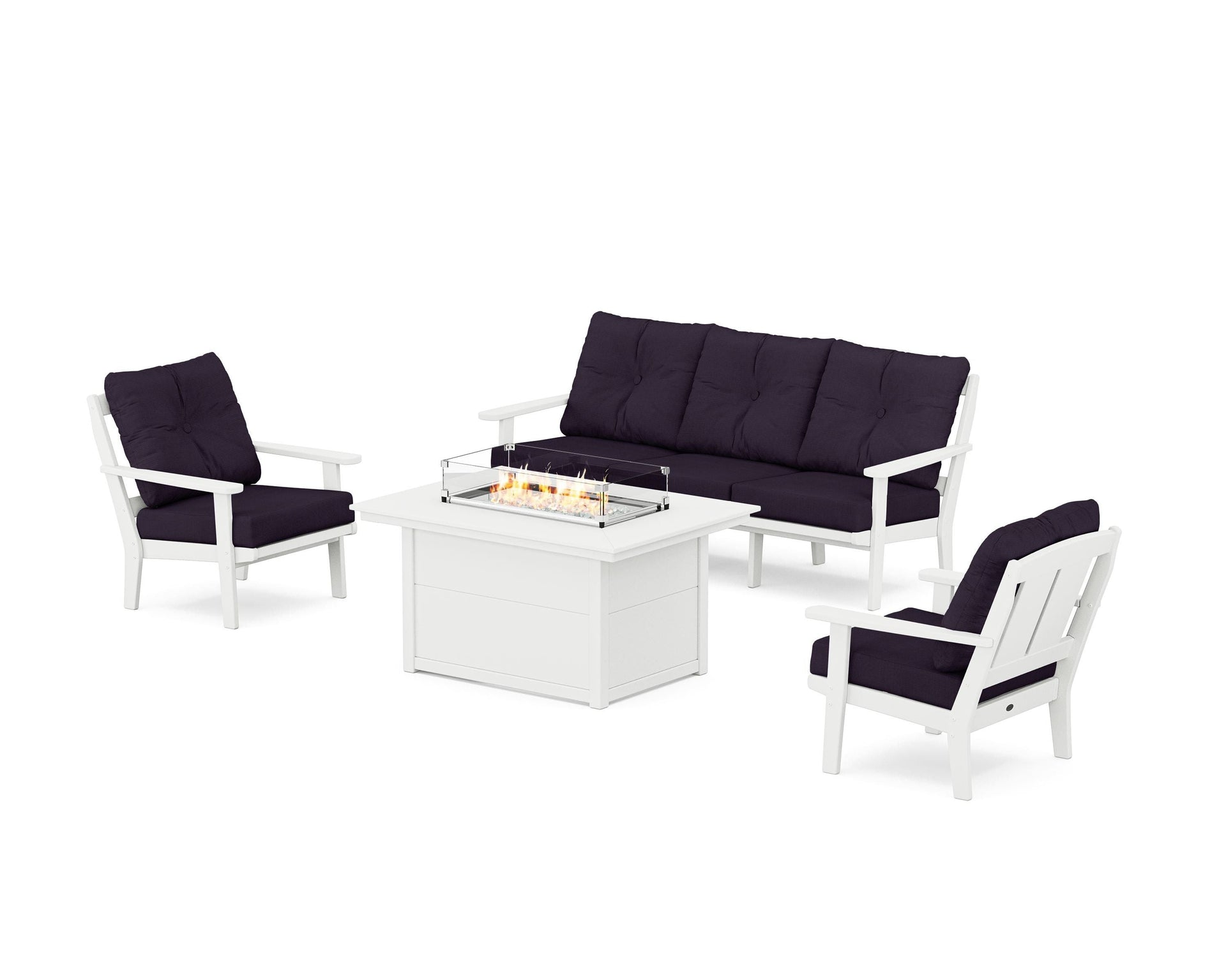 Mission Deep Seating Fire Pit Table Set