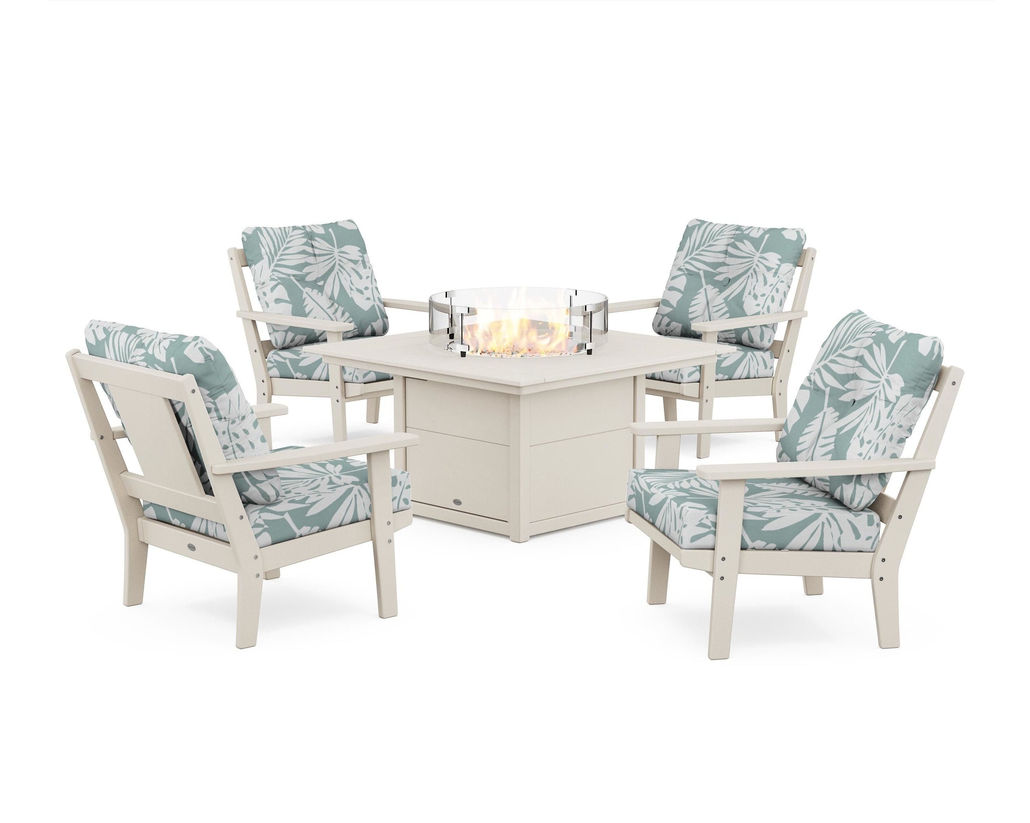 Prairie 5-Piece Deep Seating Set with Fire Pit Table