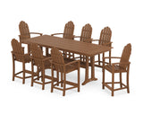 Classic Adirondack 9-Piece Farmhouse Counter Set with Trestle Legs
