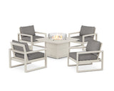 EDGE Sectional 5-Piece Deep Seating Set with Fire Pit Table