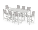 Coastal 9-Piece Bar Set with Trestle Legs