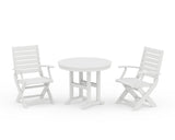 Signature Folding Chair 3-Piece Round Farmhouse Dining Set