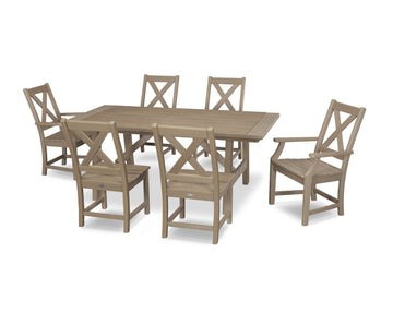 Braxton 7-Piece Rustic Farmhouse Dining Set
