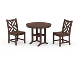 Chippendale Side Chair 3-Piece Round Dining Set