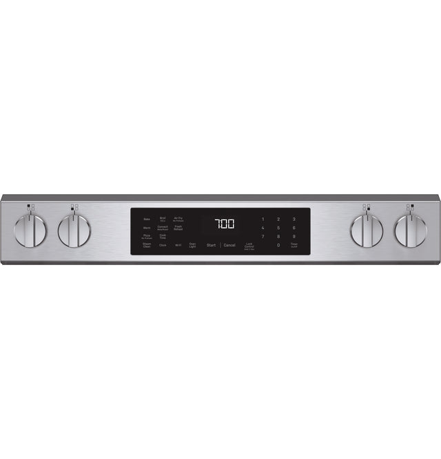 GE Profile Energy Star 30" Smart Slide-In Induction and Convection Range with No Preheat Air Fry and EasyWash Oven Tray: