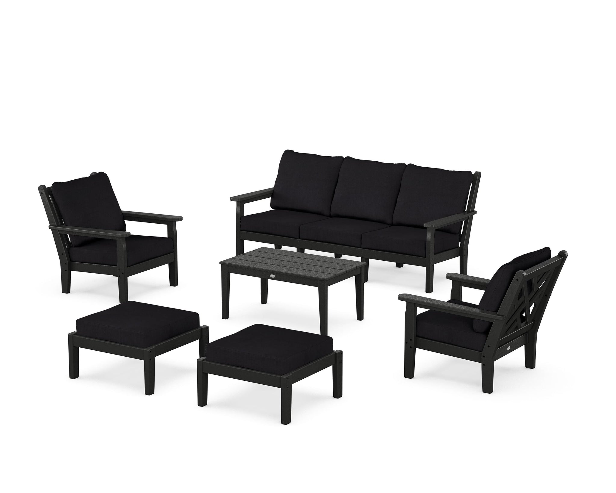 Chippendale 6-Piece Lounge Sofa Set