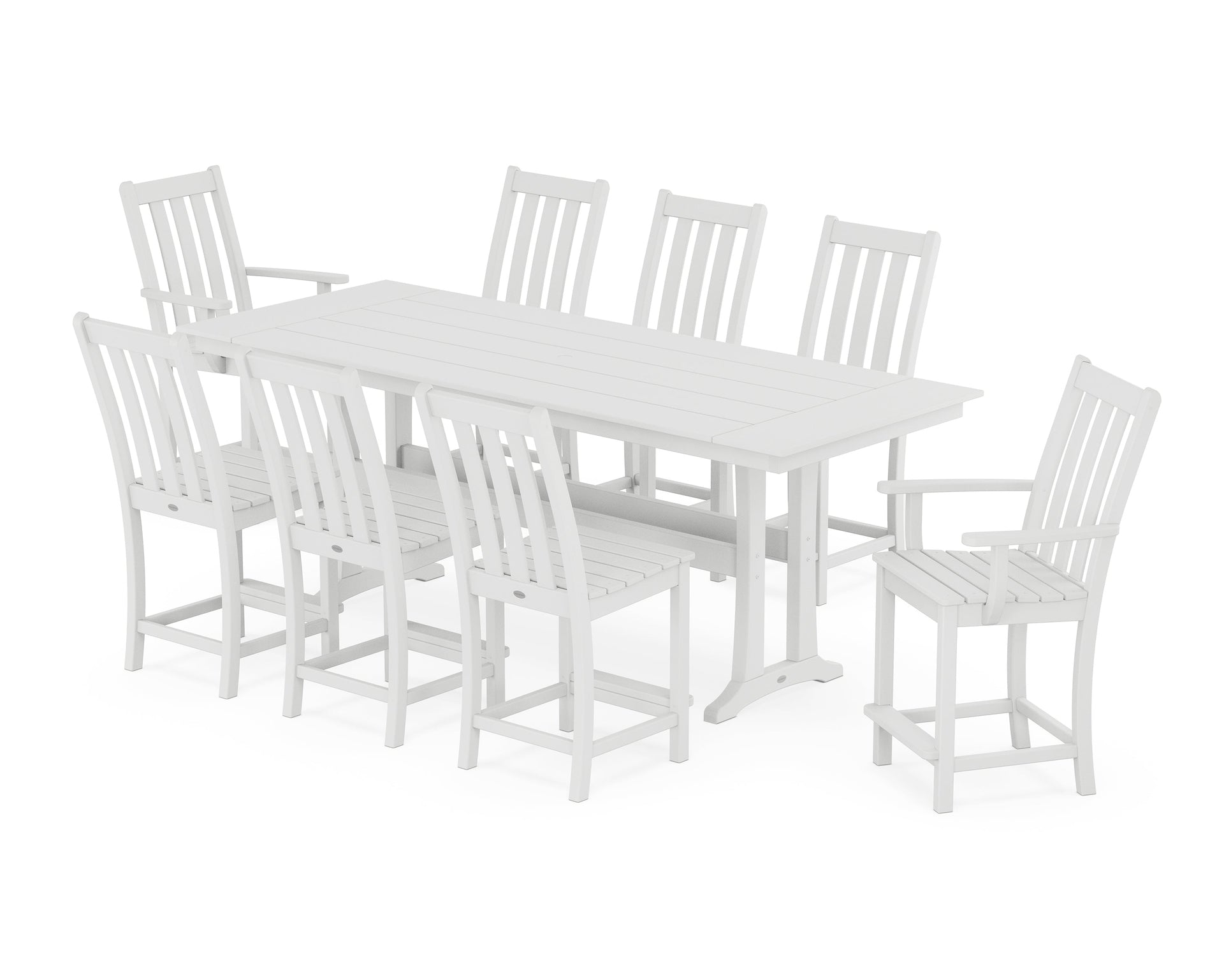 Vineyard 9-Piece Farmhouse Counter Set with Trestle Legs