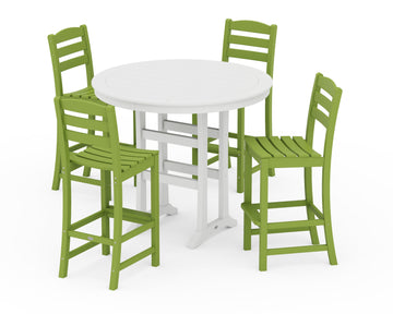 La Casa Café 5-Piece Side Chair Bar Dining Set