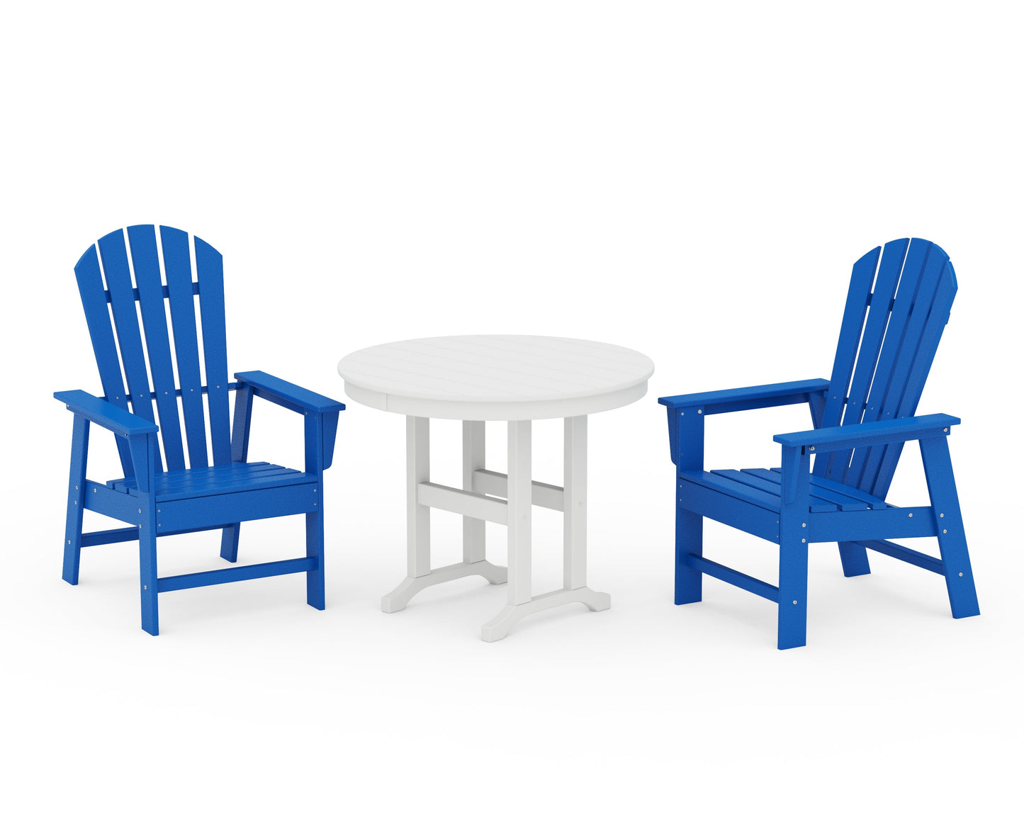 South Beach 3-Piece Round Farmhouse Dining Set