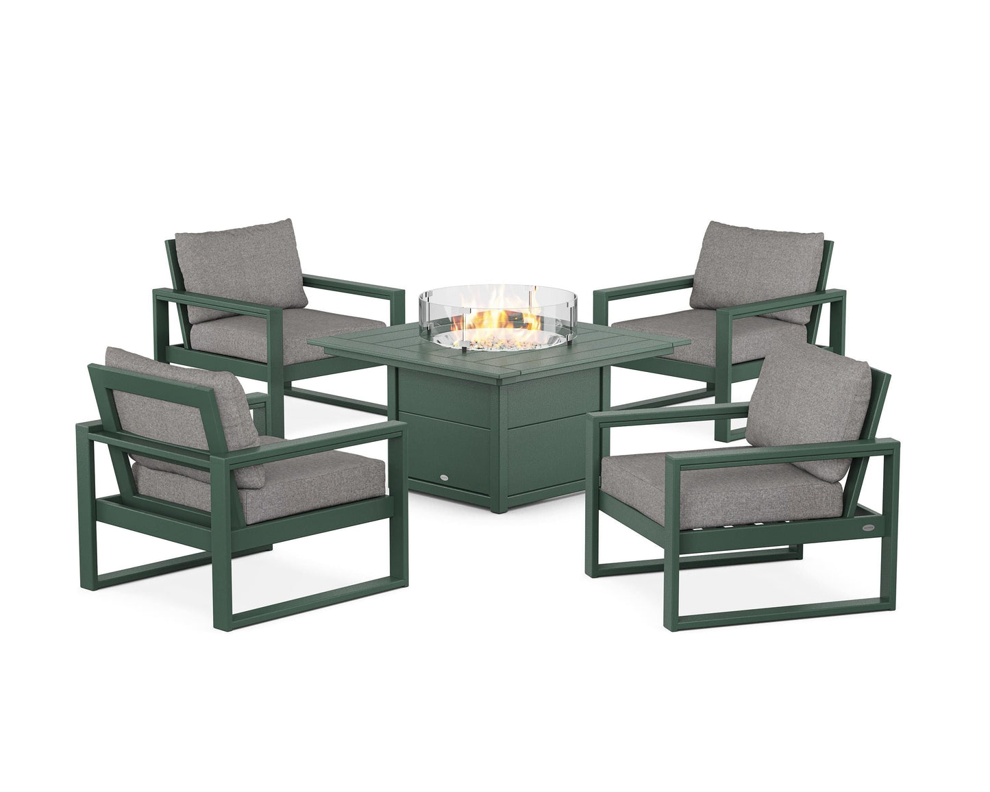 EDGE Sectional 5-Piece Deep Seating Set with Fire Pit Table