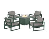 EDGE Sectional 5-Piece Deep Seating Set with Fire Pit Table