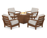 Harbour 5-Piece Conversation Set with Fire Pit Table