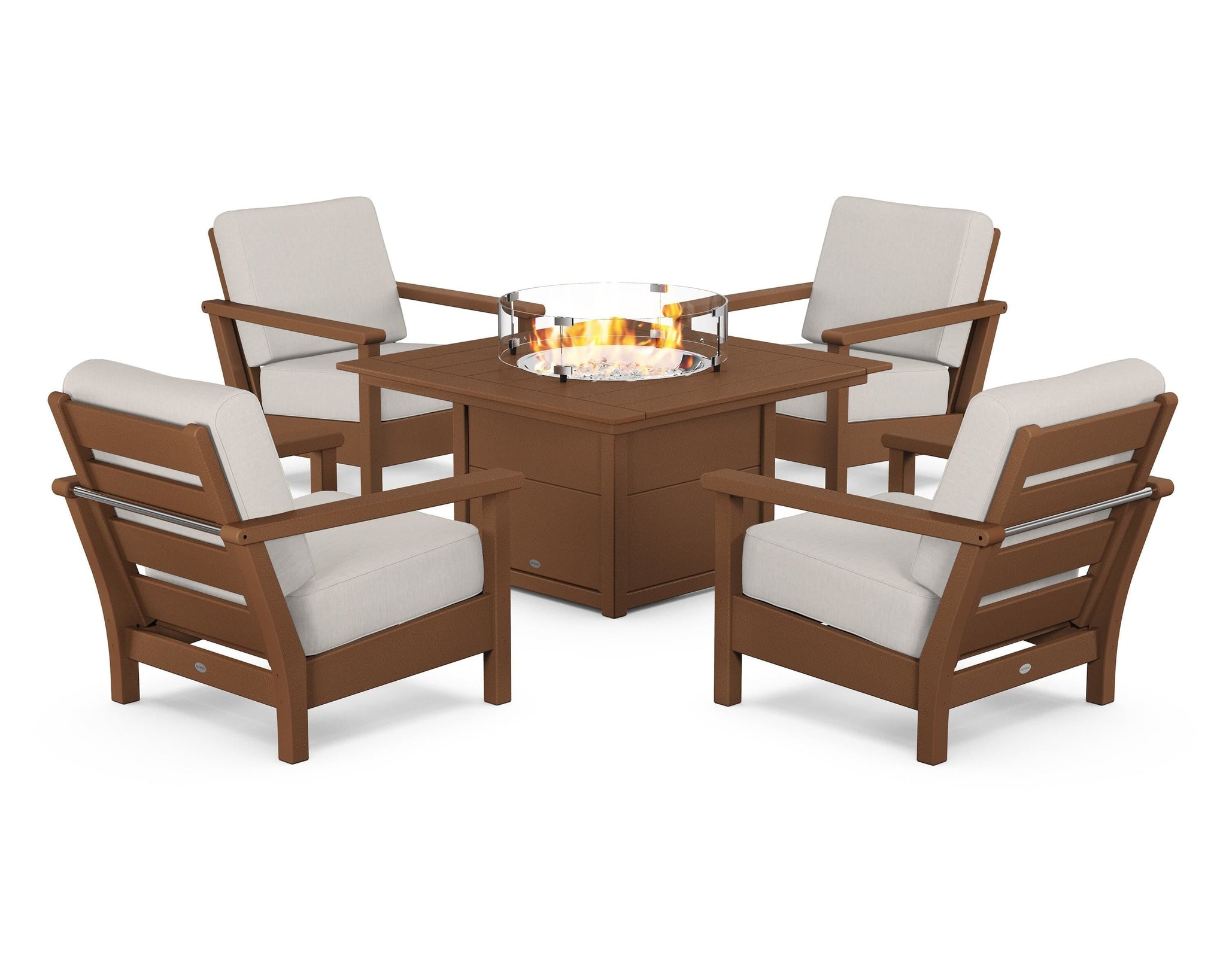 Harbour 5-Piece Conversation Set with Fire Pit Table