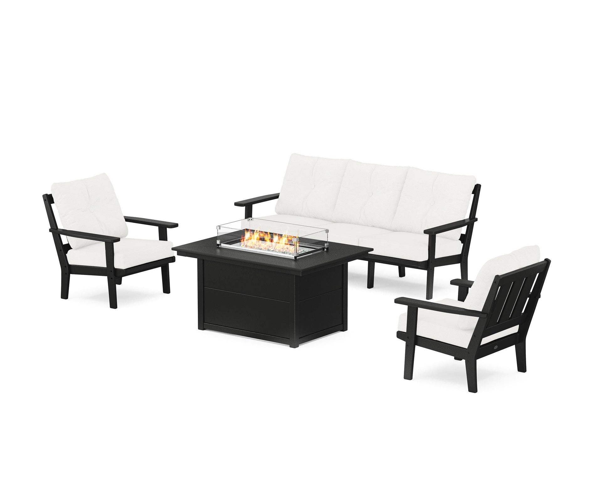 Oxford Deep Seating Fire Pit Table Set