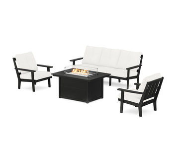 Oxford Deep Seating Fire Pit Table Set
