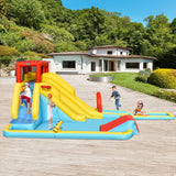 Costway Inflatable Dual Slide Water Park Climbing Bouncer w/ 735W Air Blower 25048361 New