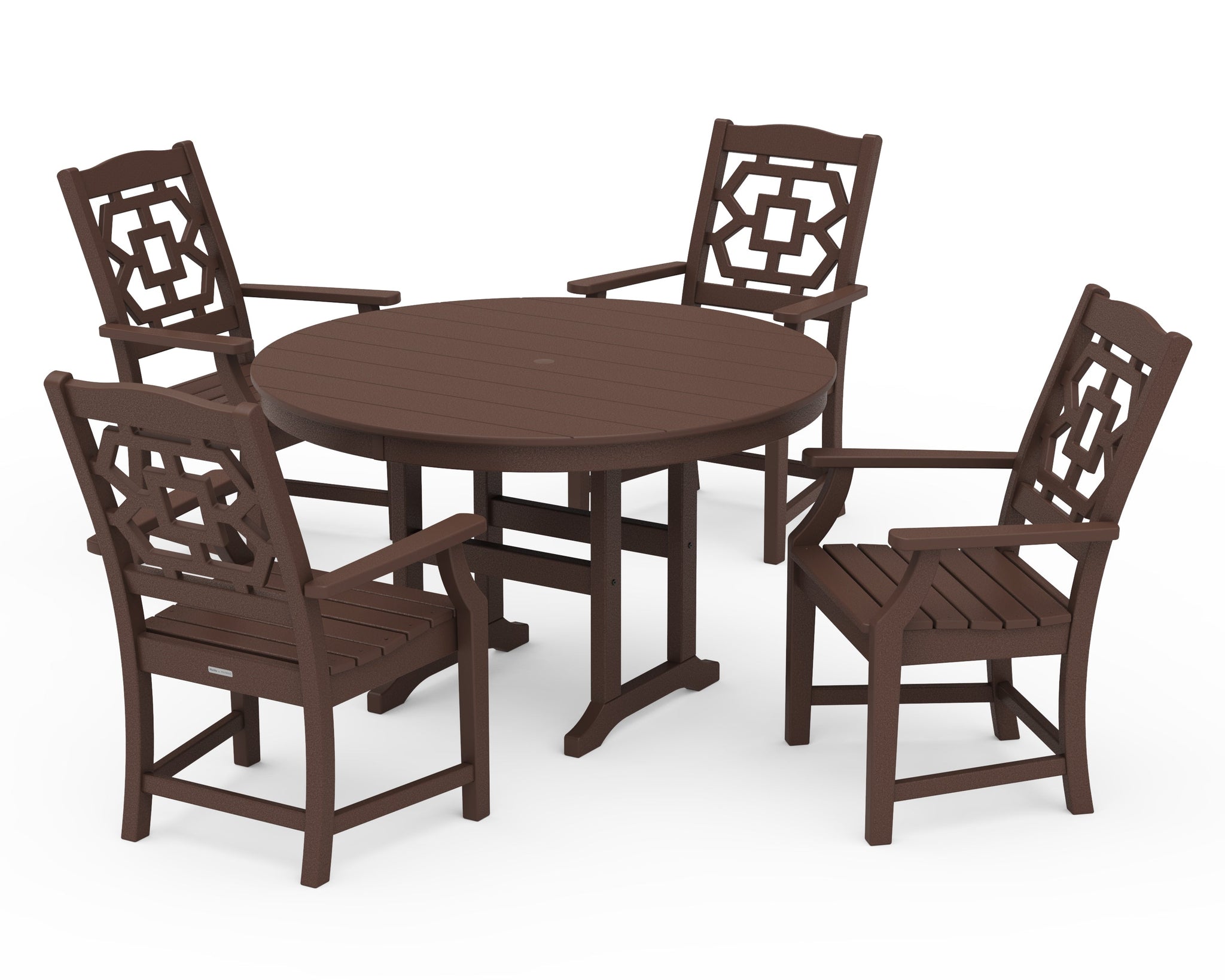 Chinoiserie 5-Piece Round Farmhouse Dining Set