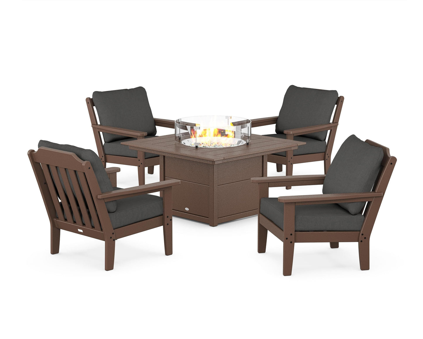 Cottage 5-Piece Deep Seating Set with Fire Pit Table