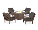Cottage 5-Piece Deep Seating Set with Fire Pit Table