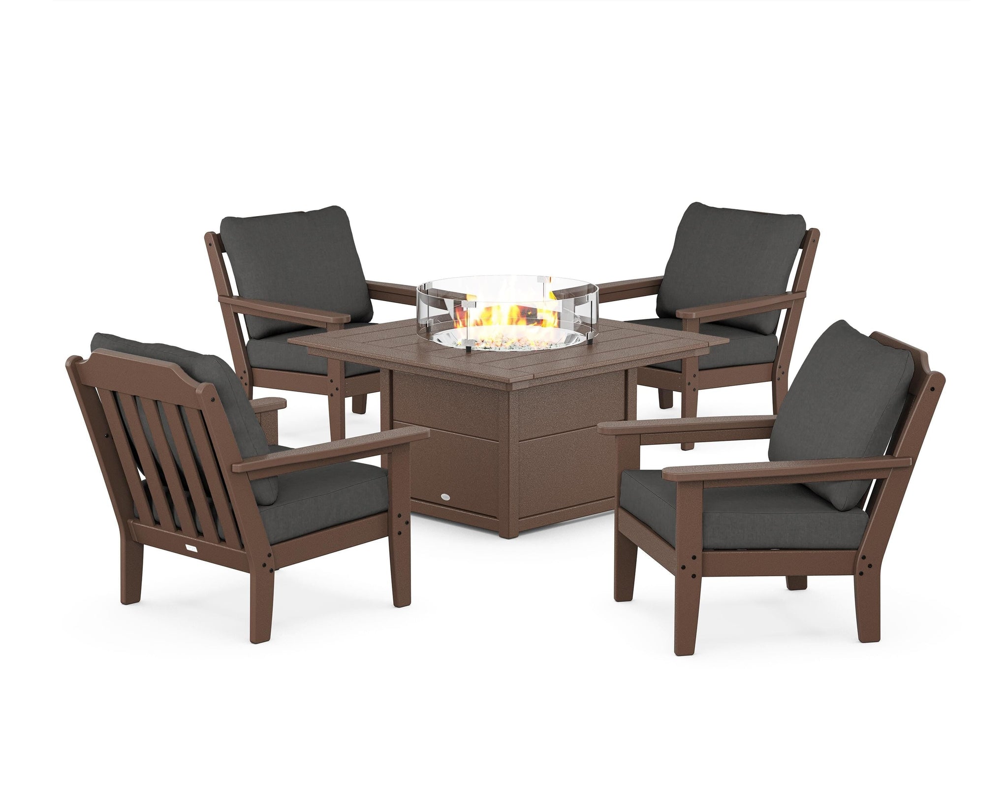 Cottage 5-Piece Deep Seating Set with Fire Pit Table