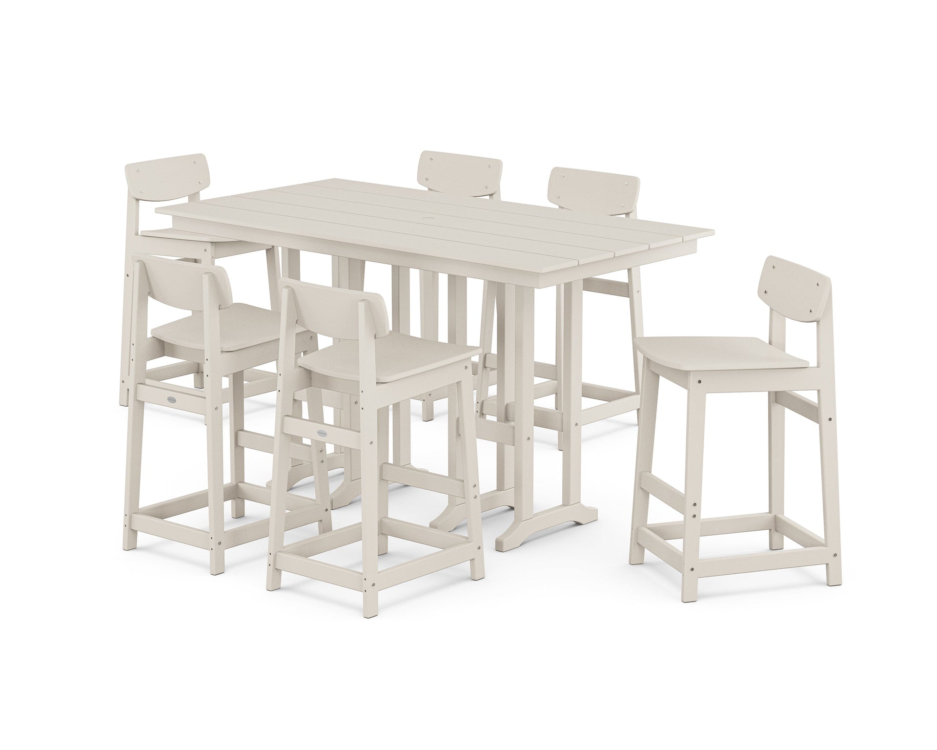 Modern Studio Urban Lowback Bar Chair 7-Piece Set