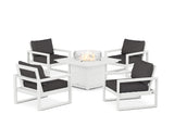 EDGE Sectional 5-Piece Deep Seating Set with Fire Pit Table