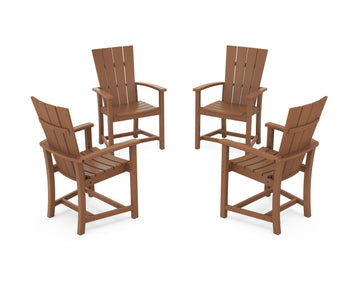 Quattro 4-Piece Upright Adirondack Conversation Set