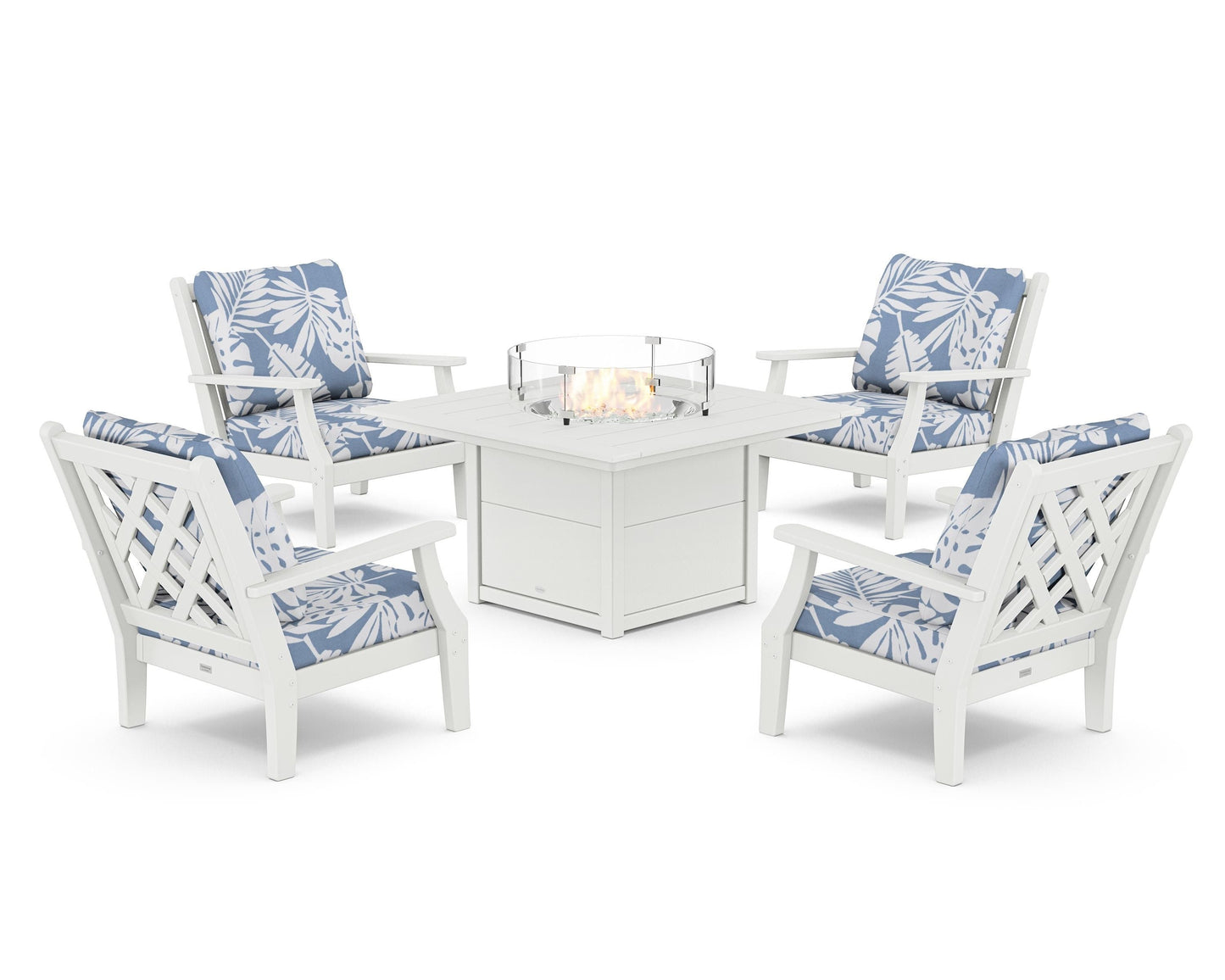 Wovendale 5-Piece Deep Seating Set with Fire Pit Table