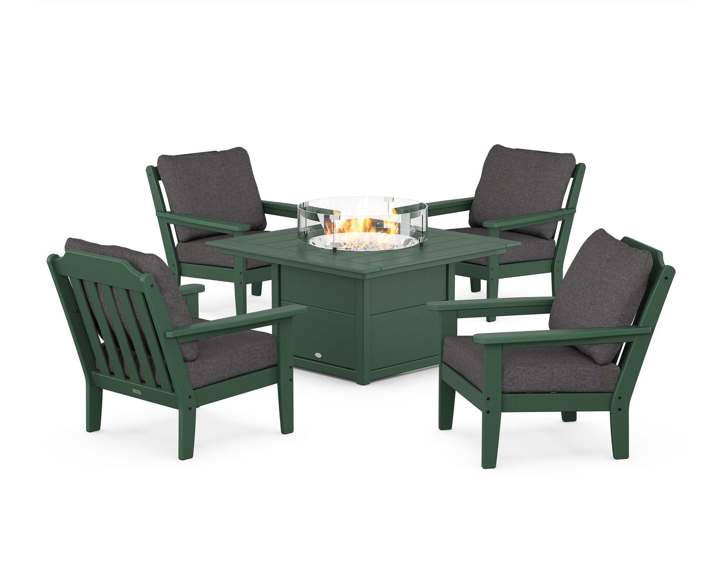Cottage 5-Piece Deep Seating Set with Fire Pit Table