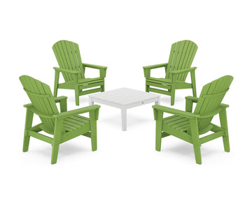 5-Piece Nautical Grand Upright Adirondack Chair Conversation Group
