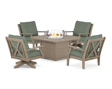 Braxton 5-Piece Deep Seating Set with Fire Table