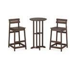 Modern Studio Plaza Lowback Bar Chair 3-Piece Bistro Set