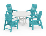 South Beach 5-Piece Round Farmhouse Dining Set