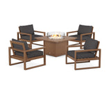 EDGE Sectional 5-Piece Deep Seating Set with Fire Pit Table
