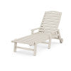 Nautical Chaise with Arms & Wheels