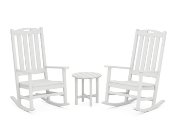 Nautical 3-Piece Porch Rocking Chair Set