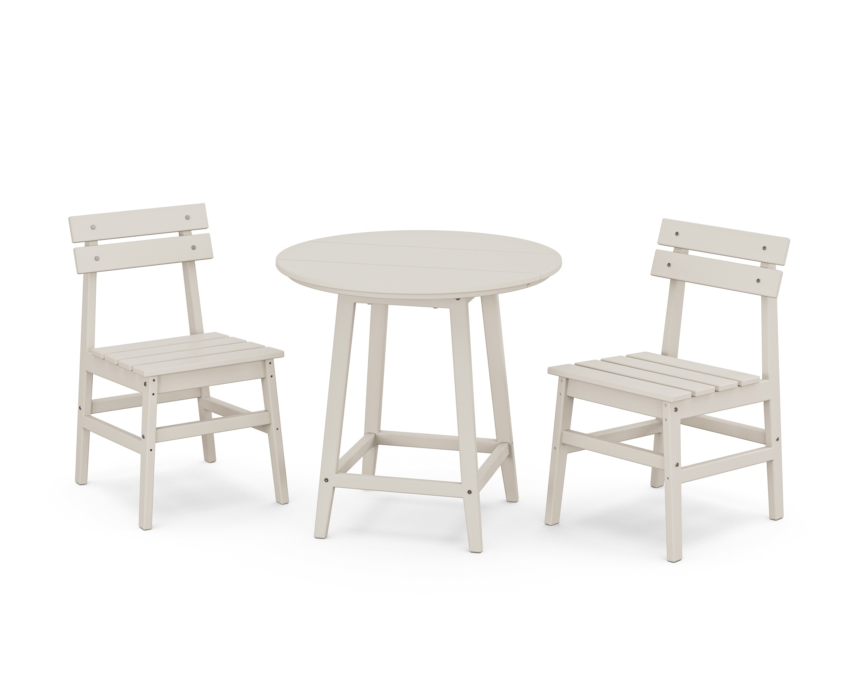 Modern Studio Plaza Chair 3-Piece Round Bistro Dining Set