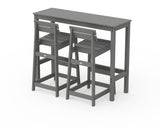 Modern Studio Plaza Lowback Bar Chair 3-Piece Balcony Set