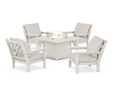 Chippendale 5-Piece Deep Seating Set with Fire Pit Table