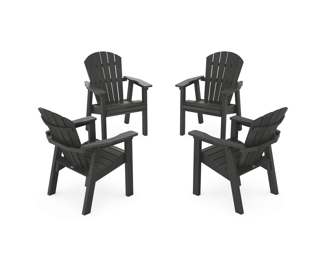 Seashell 4-Piece Upright Adirondack Conversation Set