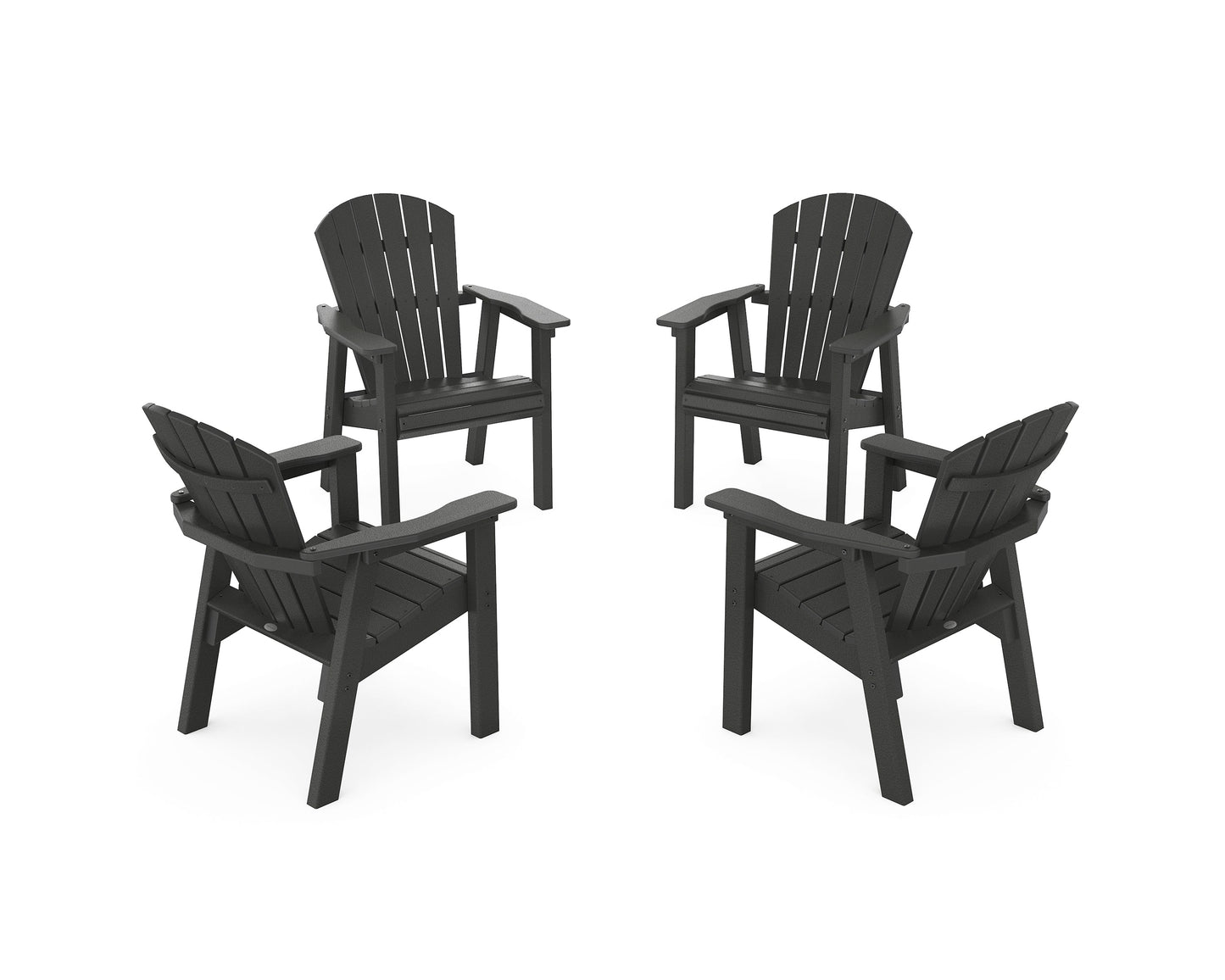 Seashell 4-Piece Upright Adirondack Conversation Set