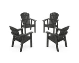 Seashell 4-Piece Upright Adirondack Conversation Set