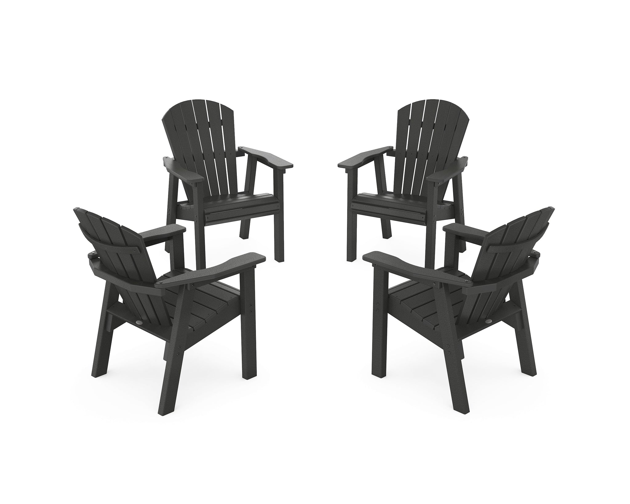 Seashell 4-Piece Upright Adirondack Conversation Set